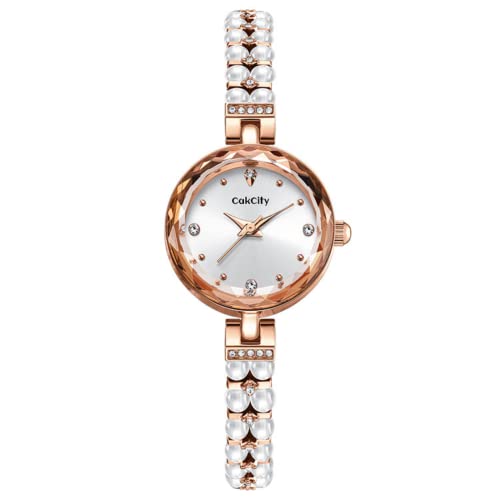 Ladies Pearl Bracelet Dress Analog Quartz Wristwatch – CakCity Watches