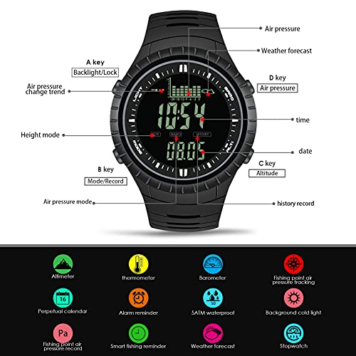 Digital Altimeter Barometer Watches